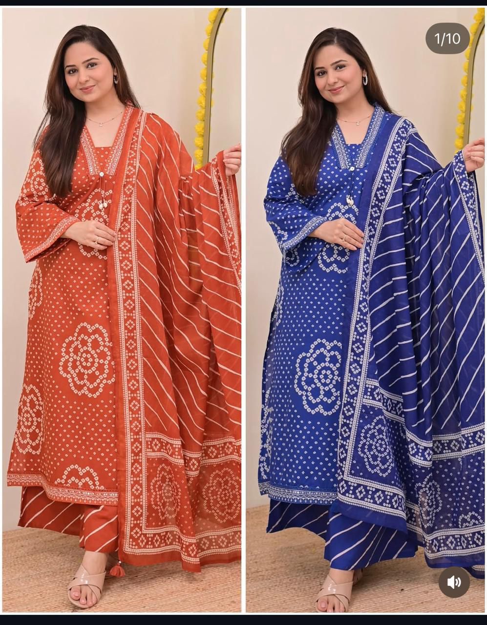 Pure Cotton Printed Kurta Set with Dupatta